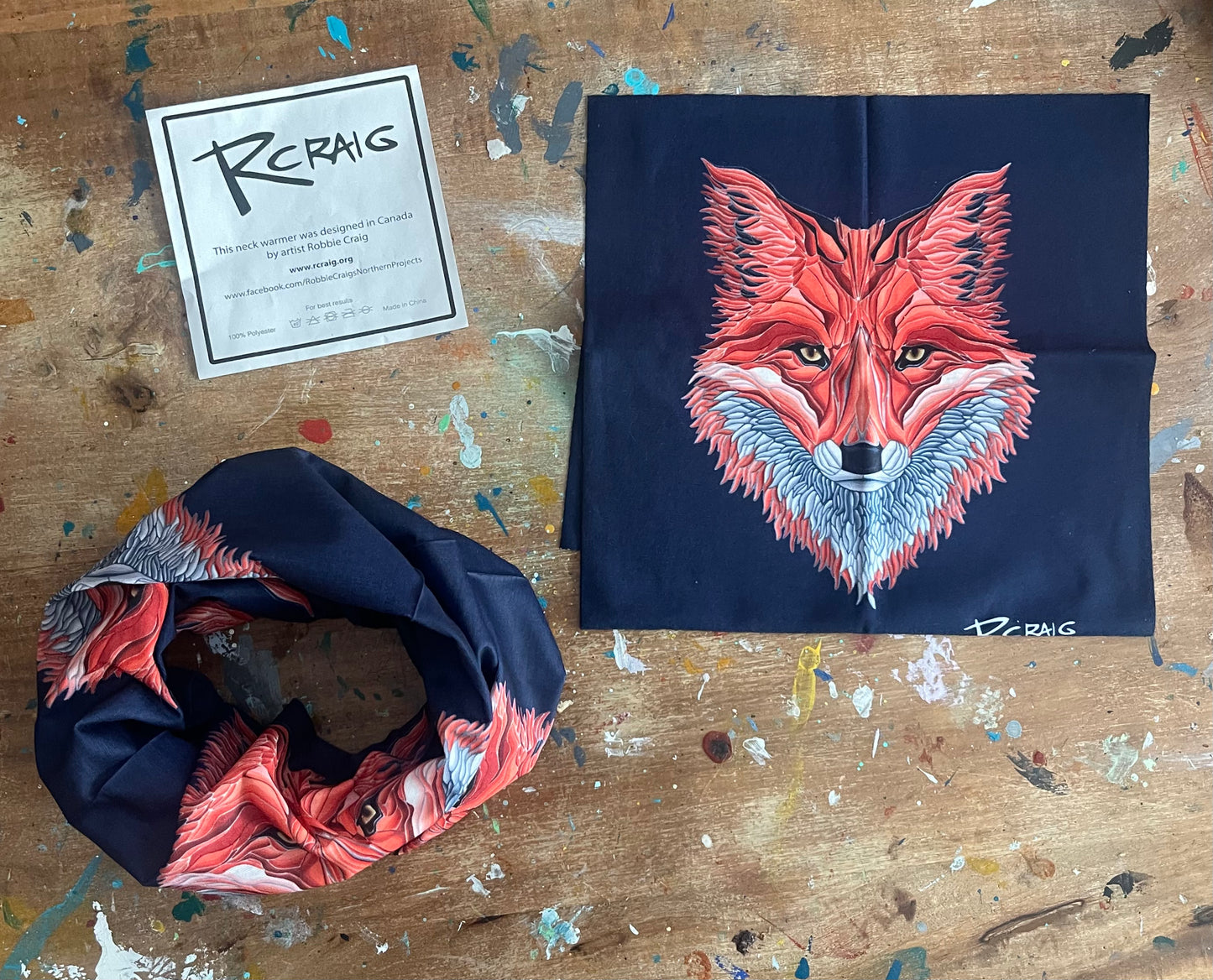 ‘Fox Portrait’ Neck Warmer
