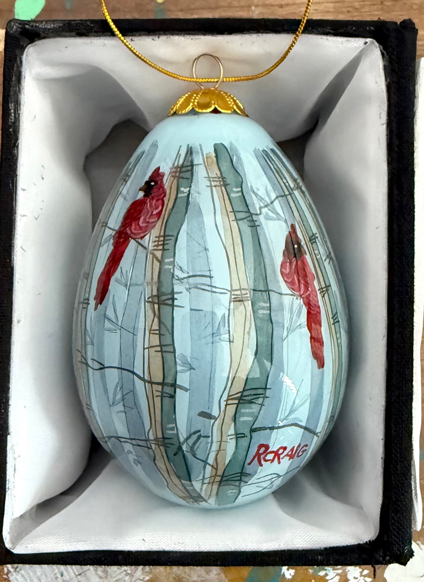 The Cardinals and Birch Ornament