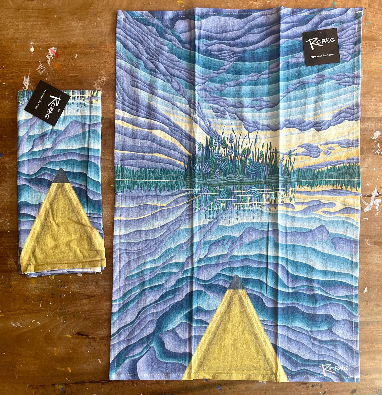 ‘The Wild Yellow Canoe Dish Towel’