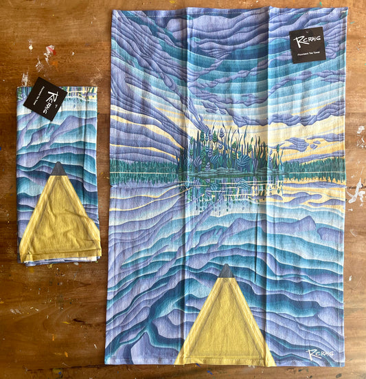 ‘The Wild Yellow Canoe Dish Towel’