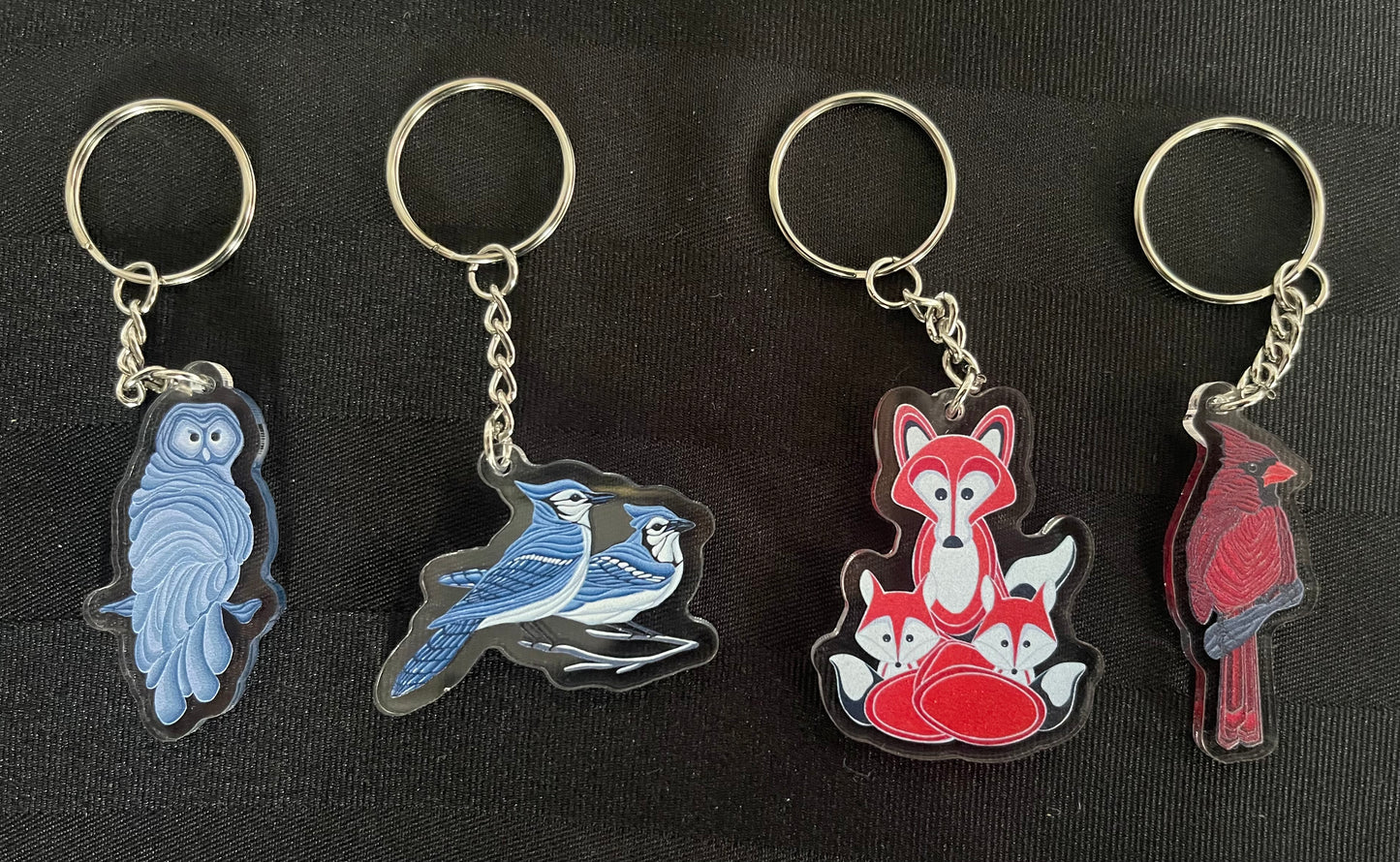 Fox & Bird Keychain Collection