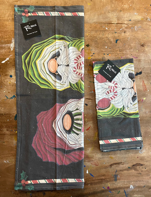 ‘Mistletoe & Candycane’ Dish Towel