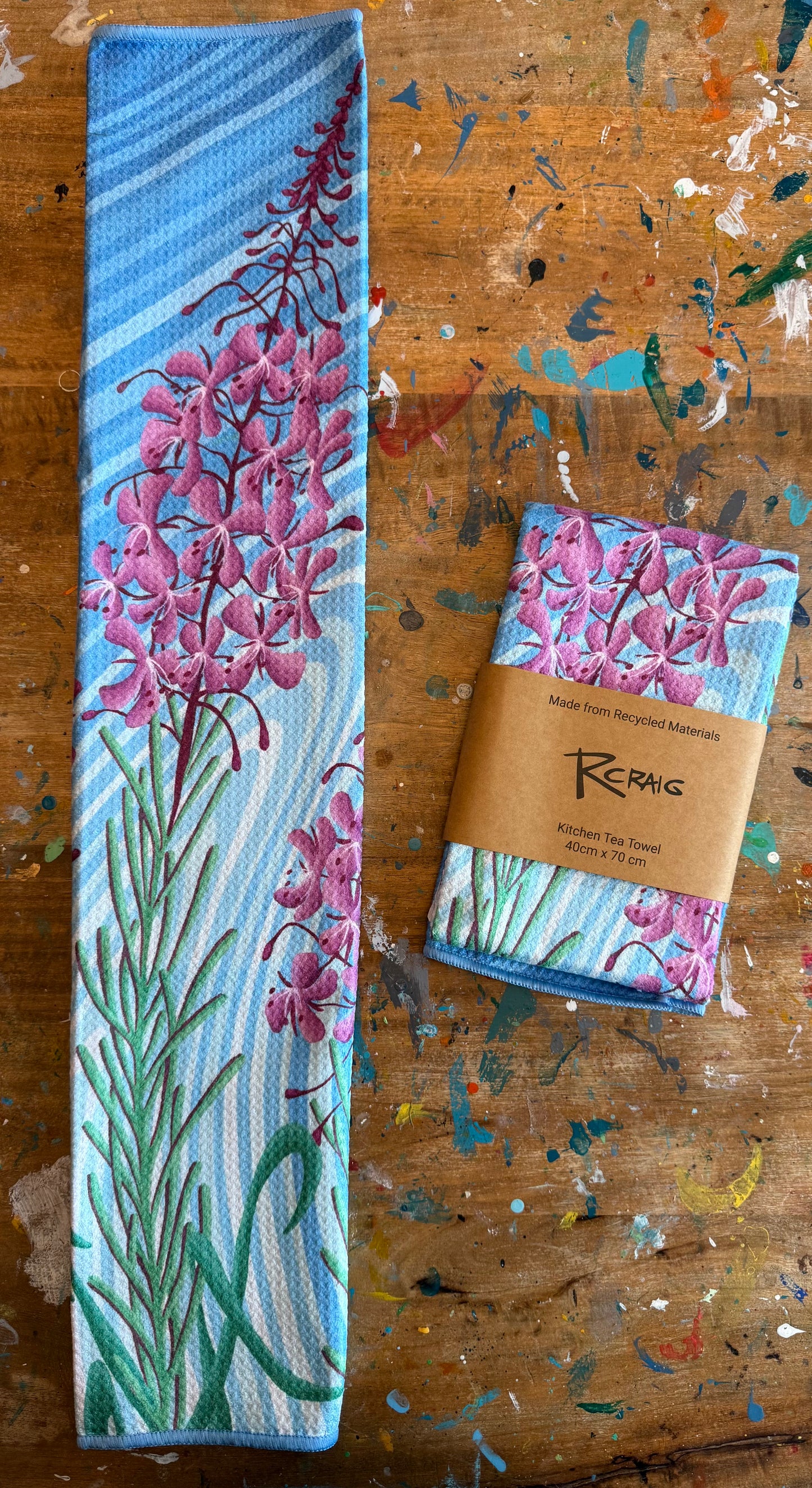 Northern Fireweed Dish Towel