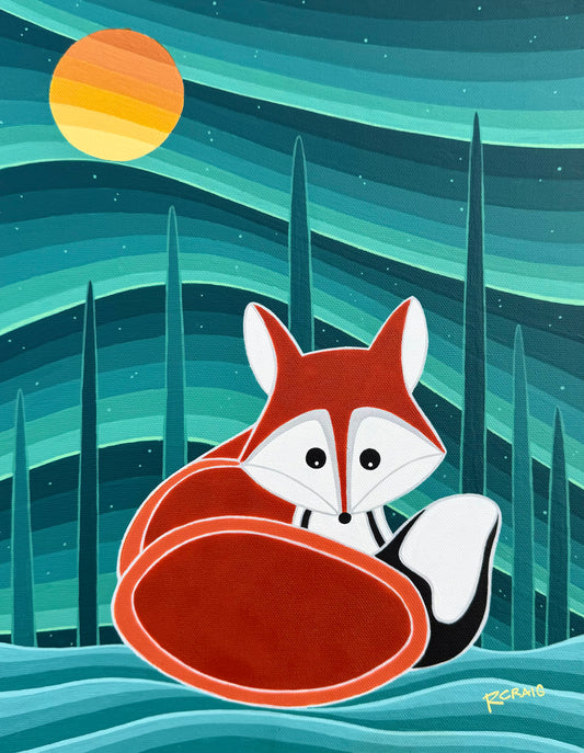 ‘Original Painting ‘Vixen Under the Lights’