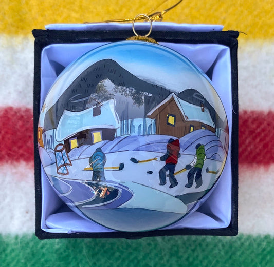 Pond Hockey Ornament